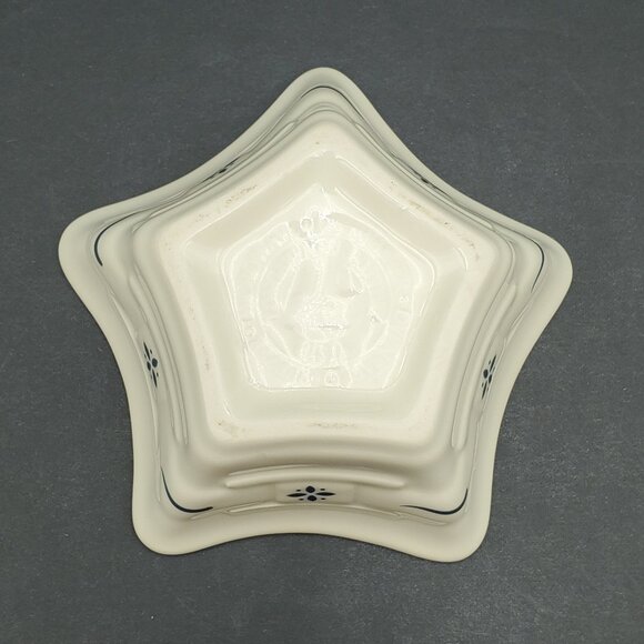 Longaberger Woven Traditions Classic Blue Star Dish Heritage Blue Star Bowl - Picture 4 of 6